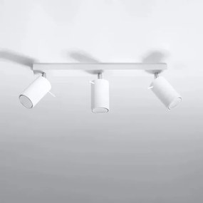 Applique da Soffitto 3xGU10 RING 3 Orientabile in Acciaio