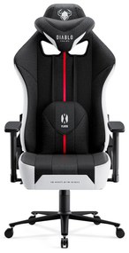 Sedia Da Gaming Diablo X-Player 2.0 In Materiale King Size: Bianco-Nero