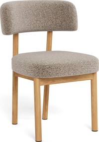 Sedia imbottita TORAY Beige Latte (Monza 60) / struttura rovere naturale