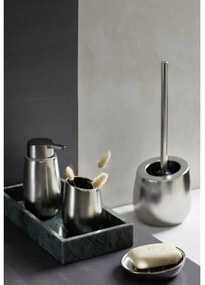 WENKO 24140100 - Scopino WC BADI 13,5x38 cm argento