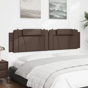 Cuscino testiera marrone 200 cm in similpelle