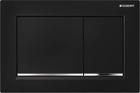 Geberit 115.080.KM.1 - Pulsante di scarico Omega30 21,2 x 14,2 cm nero/cromo lucido