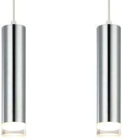Lampadario a sospensione con filo ARMIN 2xGU10/10W/230V cromo lucido
