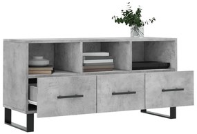 Mobile porta tv grigio cemento 102x36x50 cm legno multistrato