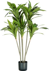 Pianta Artificiale Dracaena H130 cm con Vaso Verde...