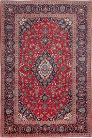 Kashan Tappeto 300 x 200 Rosso (Iran) Annodato A Mano