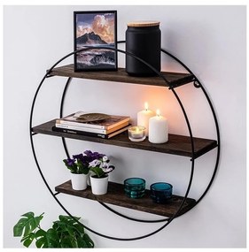 Mensola da parete TULIPA 60x15 cm abete/nero