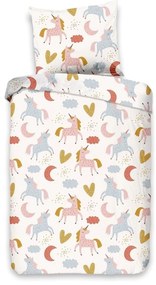 Biancheria da letto in cotone per bambini Unicorno, 140 x 220 cm - Good Morning