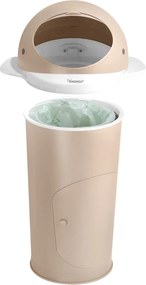 Cestino in plastica beige per pannolini 25 l Whale - Kindsgut