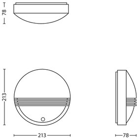Philips 17297/30/16 - Lampada da esterno con sensore YARROW 1xLED/6W/230V IP44