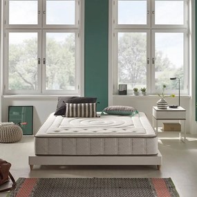Materasso bifacciale in schiuma dura/media/termoregolatore 200x200 cm Cashmere Premier - Moonia