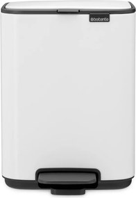 Cestino per la spazzatura bianco in acciaio con pedale 4 l Bo – Brabantia