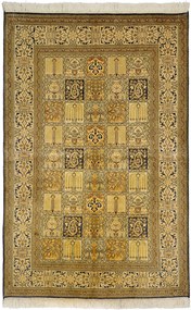 Cashmere Silk Tappeto 200x130 Beige (Indian) Annodato A Mano