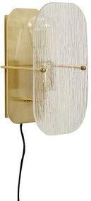 Lampada da parete per presa di corrente in ottone Ruffle - Hübsch