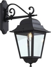 Lanterna da parete classica da esterno nera IP44 - Big