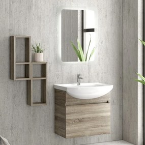 Kamalu - mobile bagno 65cm sospeso con cassetto scorrevole bn-65b