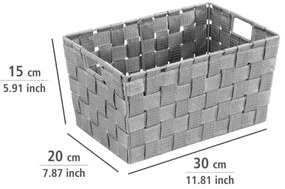 WENKO 22791100 - Cesto ADRIA 30x20 cm grigio