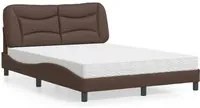 Letto con Materasso Marrone 120x200cm in Similpelle 3208712