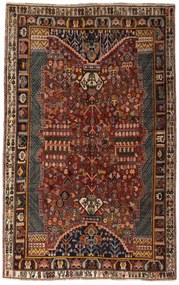 Shiraz Tappeto persiano 160 x 260 Rosso (Iran) Annodato A Mano