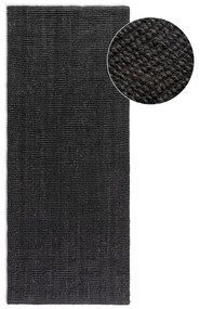 Passatoia nera in iuta 80x200 cm Bouclé – Hanse Home