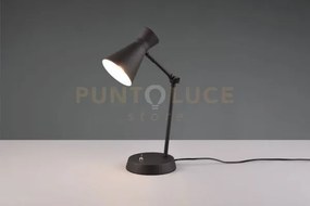 Enzo lampada da tavolo diffusore doppio cono metallo nero h. 50cm 1...