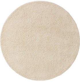 benuta Pure Tappeto in lana rotondo Berber Crema ø 100 cm rotondo - Tappeto fibra naturale