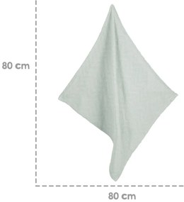 Coperta per neonati in cotone organico lavorato a maglia verde 80x80 cm Lil Planet - Roba