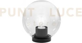 Lumetto polly sfera trasparente montatura nera 1 luce attacco e27 i...