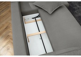 Divano letto angolare grigio chiaro (variabile) Nessa - Bobochic Paris