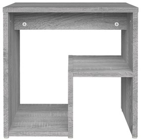 Comodino grigio sonoma 40x30x40 cm in legno multistrato