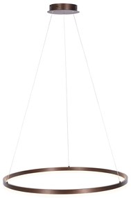 Lampada a sospensione in bronzo scuro 80 cm con LED dimmerabile a 3 livelli - Anello