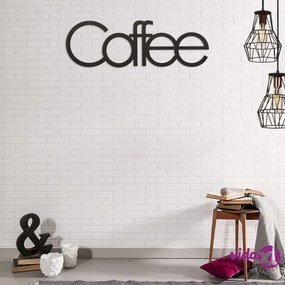 Homemania Decorazione da Parete Parole 50x17 cm in Acciaio Nero