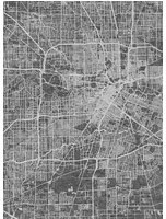 Coordonne Carta da parati panoramica Urban Map - Black