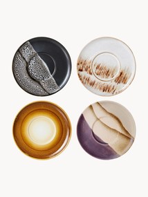 Set di 4 piattini con smalto reattivo 70's