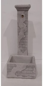 Fontana a colonna DEL BORGO in cemento H 73 cm, 38 x 28 cm
