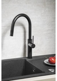 Sapho - Rubinetto lavello con doccetta estraibile FLAWO opaco nero