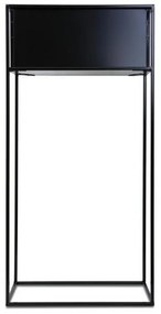 Portafiori 90x44 cm nero