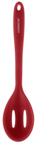 Cucchiaio forato rosso in silicone, da 6x28 cm
