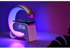 Immax 08986L-LED RGB Lampada dimmerabile con sveglia e Qi di ricarica 30W/230V oro