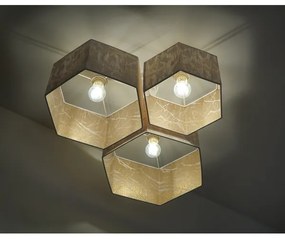 Duolla - Lampadario a plafone ROLLER TRIO HEX 3xE27/15W/230V bianco/oro