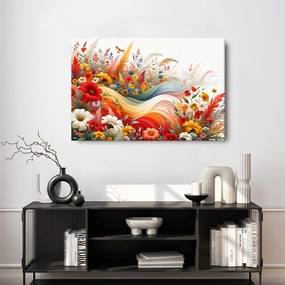 Quadro su tela – Prato colorato nel vento