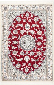 Nain Tappeto persiano 150x100 Rosso (Iran) Annodato A Mano