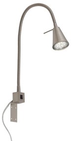 Applique Moderna Tuso Metallo Nichel Satinato 1 Luce Gu10 3000K