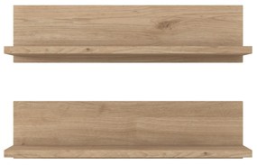 Set 2 mensole legno 60x15x13 cm