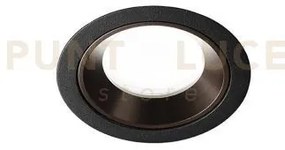 Athos faretto da incasso nero-bronzo spazzolato ip54 in gesso e all...