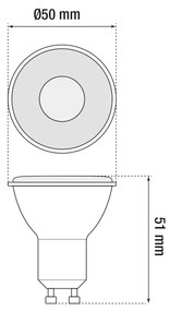 Faretto LED GU10 8W, angolo 38°, CRI92, No-Flickering - OSRAM LED Colore  Bianco Naturale 4.000K