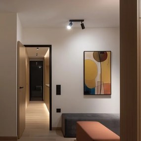 Brilagi - Faretto LED dimmerabile SELE 2xGU10/6,5W/230V nero/oro