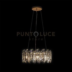 Arcadia sospensione 6 luci, oro, 6 lampadine x g9 (escluse), ø 42 h...