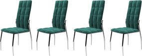 Set di 4 sedie K416 in velluto verde