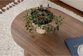 Tavolino da salotto marrone scuro con effetto noce 60x119 cm Sable – Kalune Design